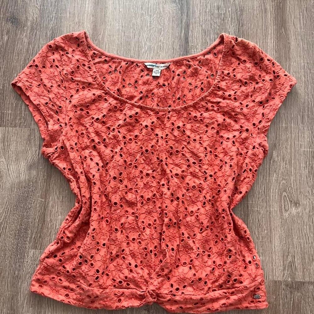American Eagle Orange Blouse